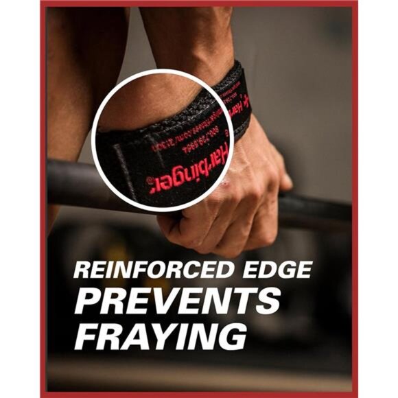 Harbinger Padded Cotton Lifting Straps with NeoTek Cushioned Wrist (Pair) - Picture 7 of 7
